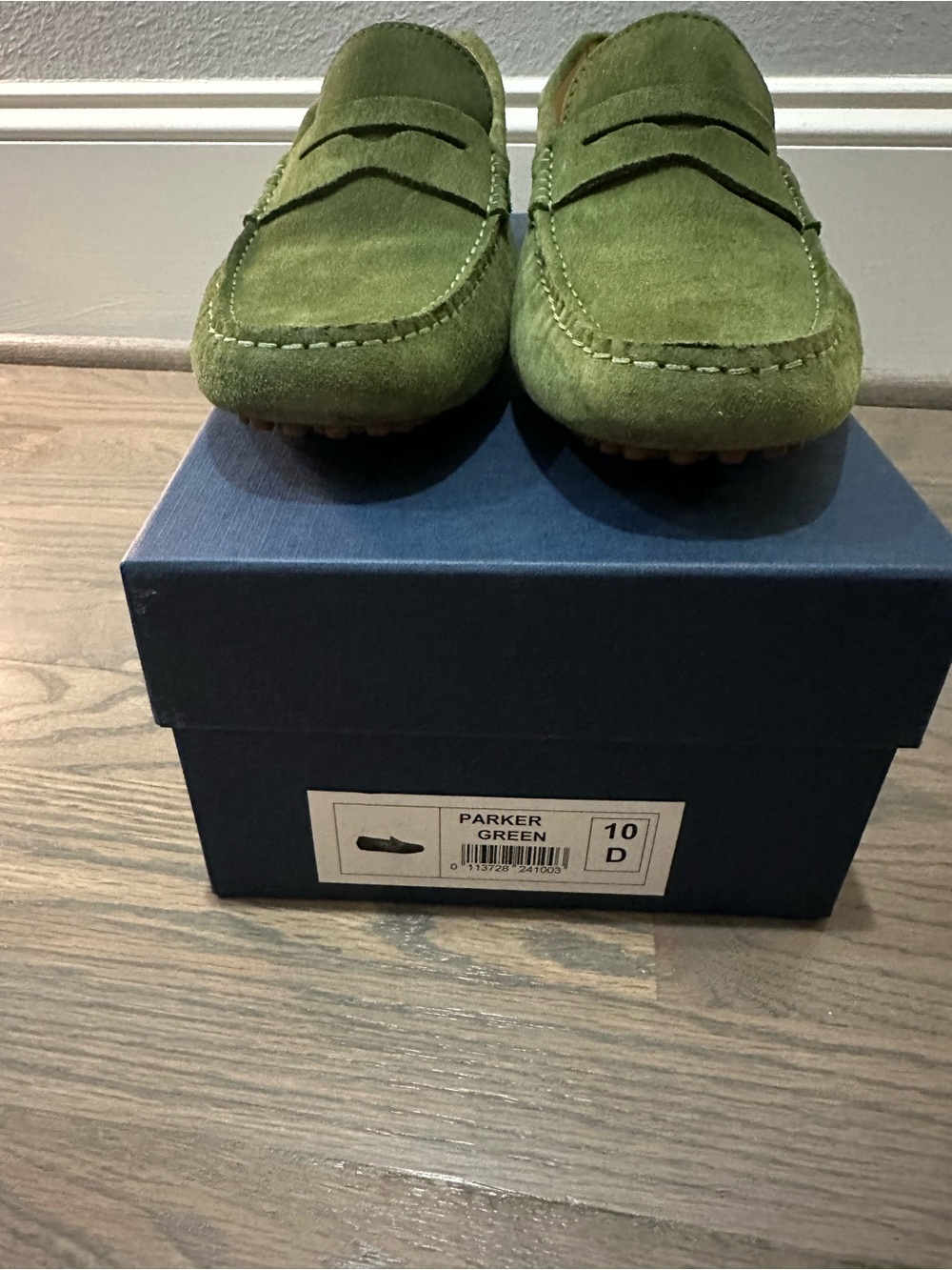 Jack Erwin Parker Green Suede Loafers for Men